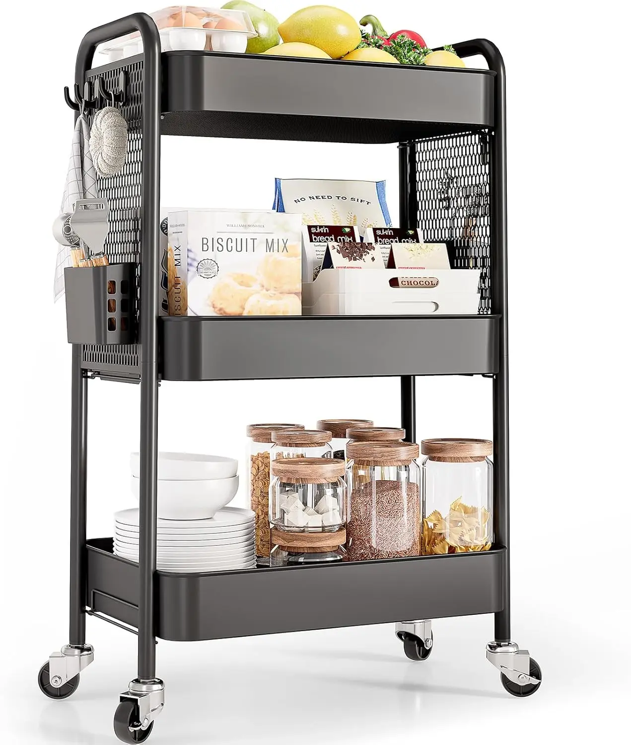 3 Tier Rolling Cart Storage Organizer, Metal Rolling Utility Car with Wheels, Hooks & Bins Esthetician Art Sturdy Storage
3 Tier Rolling Cart Storage Organizer, Metal Rolling Utility Car with Wheels, Hooks & Bins Esthetician Art Sturdy Storage