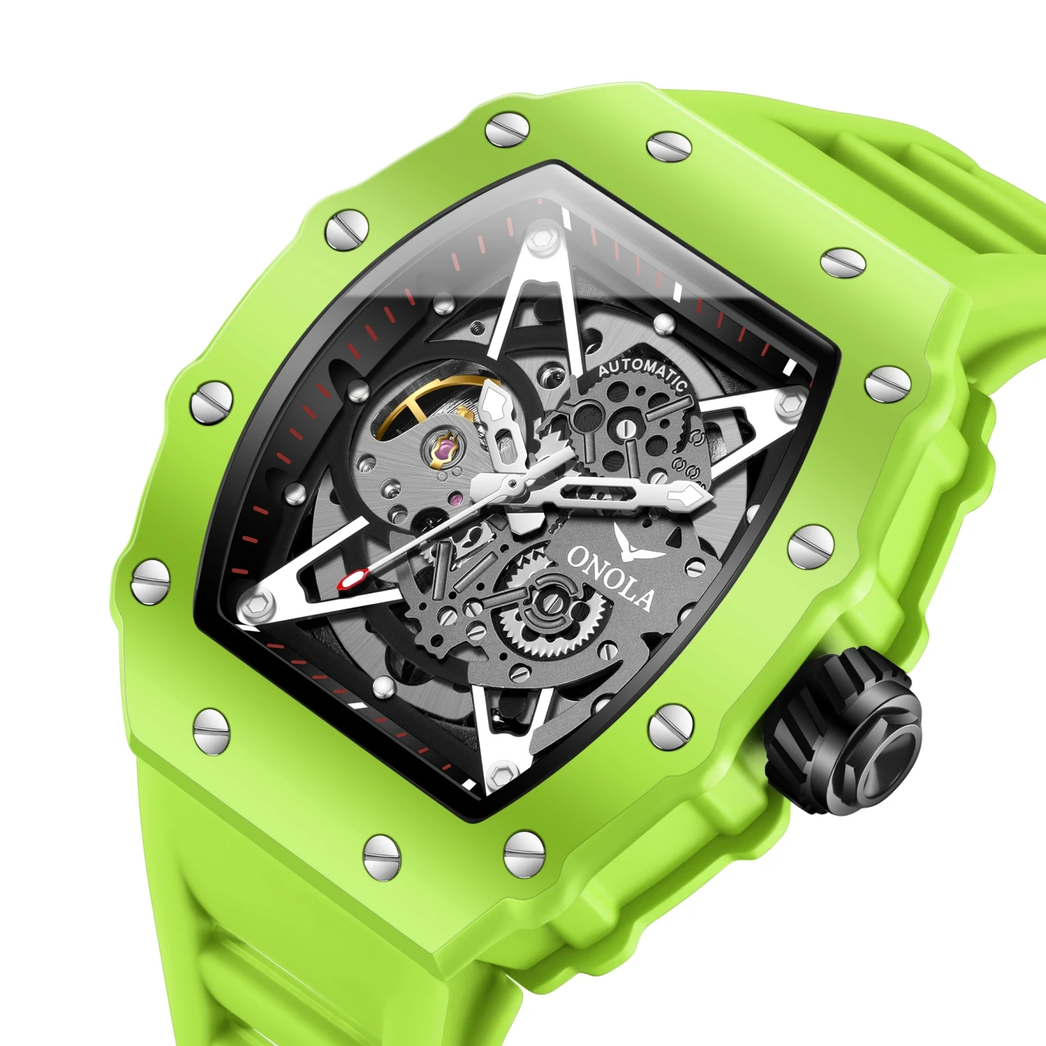 ONOLA men's automatic mechanical watch sports silicone strap waterproof watch
ONOLA men's automatic mechanical watch sports silicone strap waterproof watch
