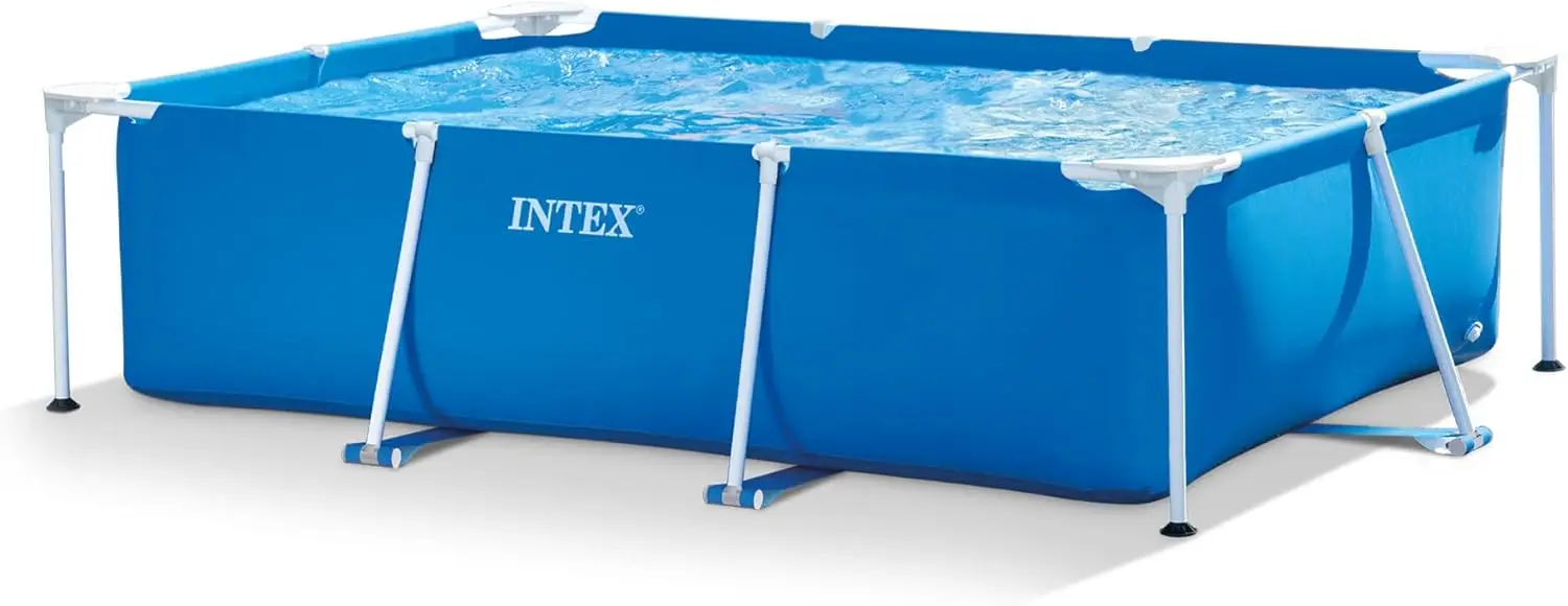 Intex 86" x 23" Rectangular Frame Above Ground Outdoor Home Backyard Splash Swimming Pool with Flow Control Valve for Draining
Intex 86" x 23" Rectangular Frame Above Ground Outdoor Home Backyard Splash Swimming Pool with Flow Control Valve for Draining