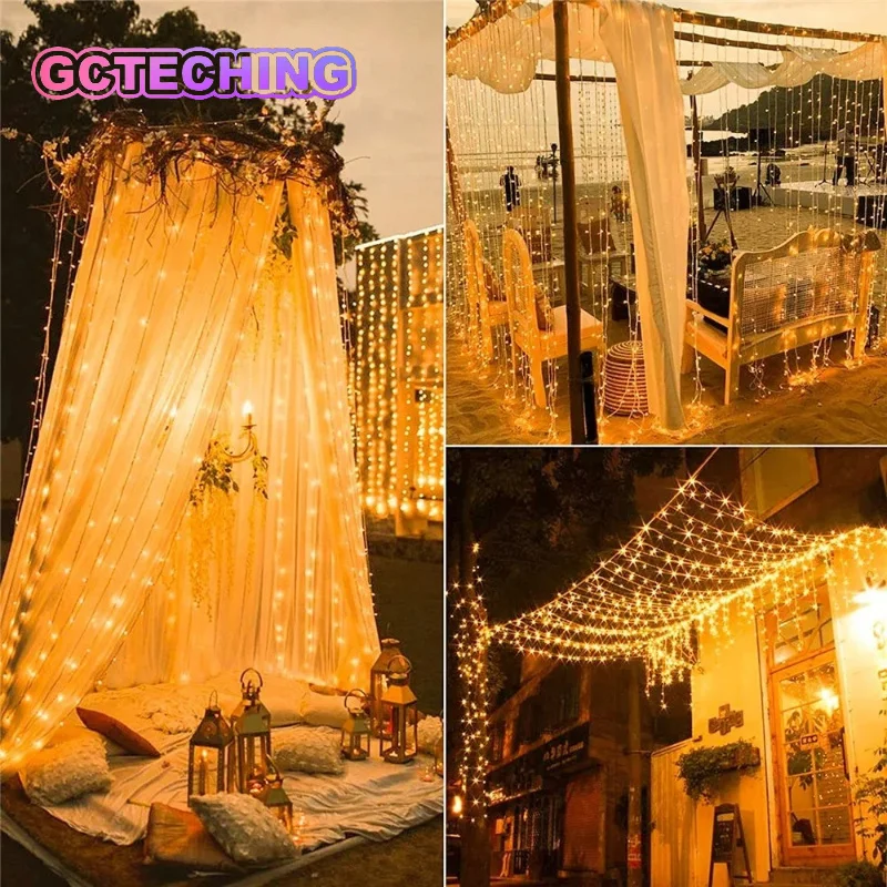 Solar Curtain Light LED Outdoor Waterproof 300leds Garland Decoration String Lights Yard Christmas Fairy Garland String Lights
Solar Curtain Light LED Outdoor Waterproof 300leds Garland Decoration String Lights Yard Christmas Fairy Garland String Lights