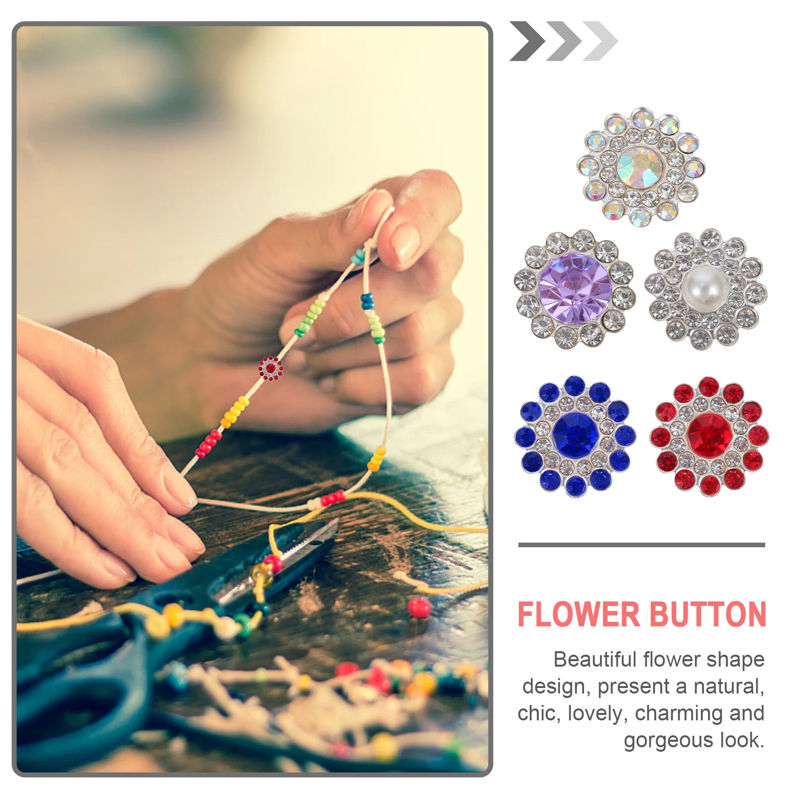 100Pcs Rhinestone Flower Flatback Buttons Iron Craft Accessories Wedding Birthday Party Decoration DIY Hairpin Hair Clip
100Pcs Rhinestone Flower Flatback Buttons Iron Craft Accessories Wedding Birthday Party Decoration DIY Hairpin Hair Clip