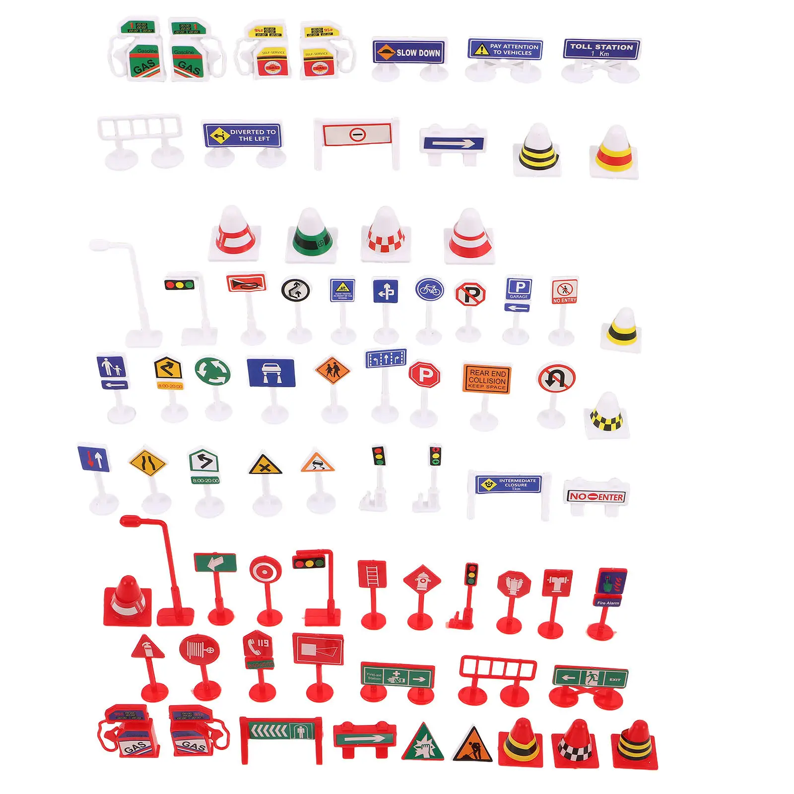84Pcs Children Traffic Signs Playset Early Education Learning Kit Realistic Plastic Stop Sign Roadblock Cones Bilingual English
84Pcs Children Traffic Signs Playset Early Education Learning Kit Realistic Plastic Stop Sign Roadblock Cones Bilingual English