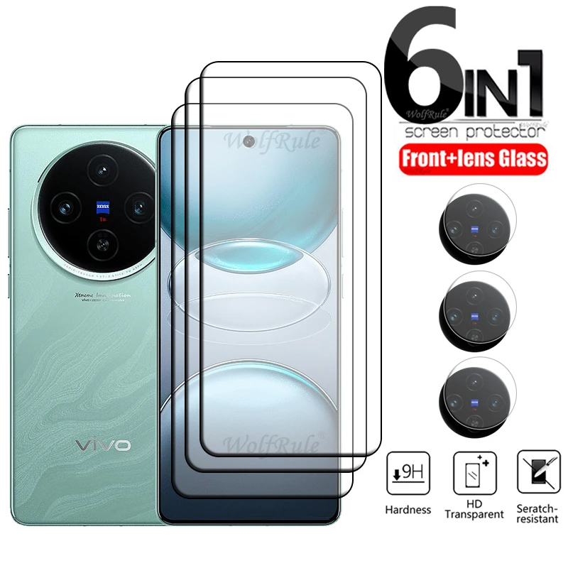 6-in-1 For Vivo X100S Glass For Vivo X100S Tempered Glass Full Cover Glue Protective HD 9H Screen Protector Vivo X100S Len Glass
6-in-1 For Vivo X100S Glass For Vivo X100S Tempered Glass Full Cover Glue Protective HD 9H Screen Protector Vivo X100S Len Glass