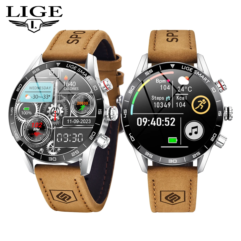 LIGE New Men Health Smart Watch Bluetooth Call AMOLED Screen Smartwatch Man IP68 Waterproof Casual Samrtwatches for Android iOS
LIGE New Men Health Smart Watch Bluetooth Call AMOLED Screen Smartwatch Man IP68 Waterproof Casual Samrtwatches for Android iOS