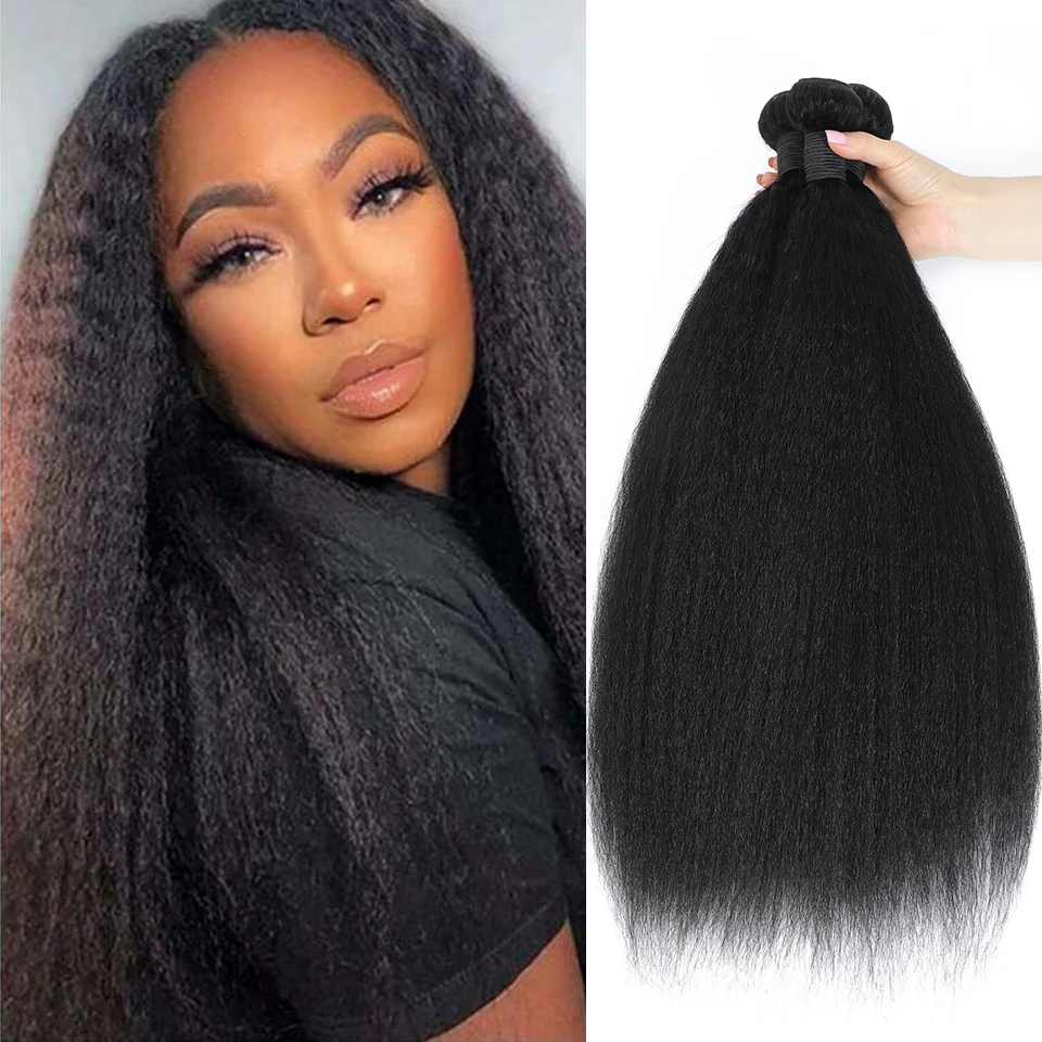 Kinky Straight Human Hair Bundles Natural Color #1B 8-30 Inch 1/2/3/4 PCS Brazilian Double Weft Weave Virgin Hair Extensions 12A
Kinky Straight Human Hair Bundles Natural Color #1B 8-30 Inch 1/2/3/4 PCS Brazilian Double Weft Weave Virgin Hair Extensions 12A
