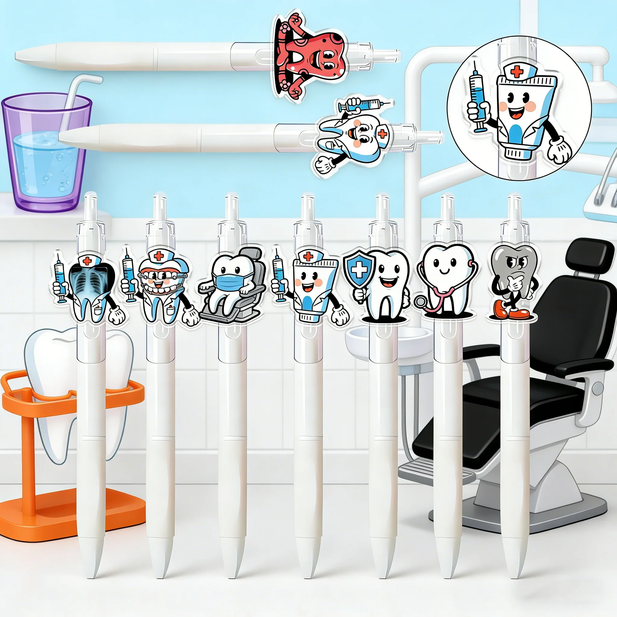 Набор из 9/14 шт. ручек-шариковых для поверхностного монтажа, простой стиль, белый держатель, для домашних заданий, заметок, офиса, универсальный
Набор из 9/14 шт. ручек-шариковых для поверхностного монтажа, простой стиль, белый держатель, для домашних заданий, заметок, офиса, универсальный