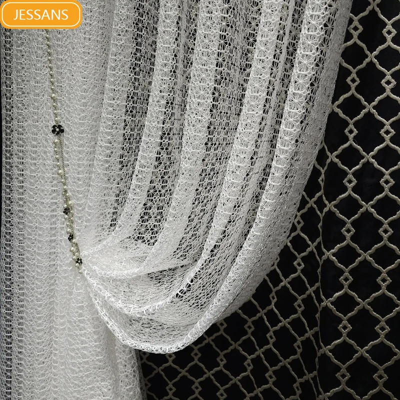 Superior White Beige Woven Cotton Window Screen Curtains for Living Room Bedroom French Window Partition Curtain Customization
Superior White Beige Woven Cotton Window Screen Curtains for Living Room Bedroom French Window Partition Curtain Customization