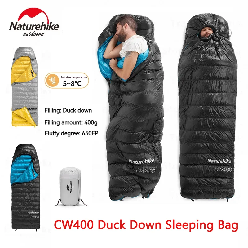 Naturehike CW400 Sleeping Bag Camping Winter Duck Down 650FP Thermal Sleeping Bag Outdoor Single Envelope Sleeping Bag Protable
Naturehike CW400 Sleeping Bag Camping Winter Duck Down 650FP Thermal Sleeping Bag Outdoor Single Envelope Sleeping Bag Protable