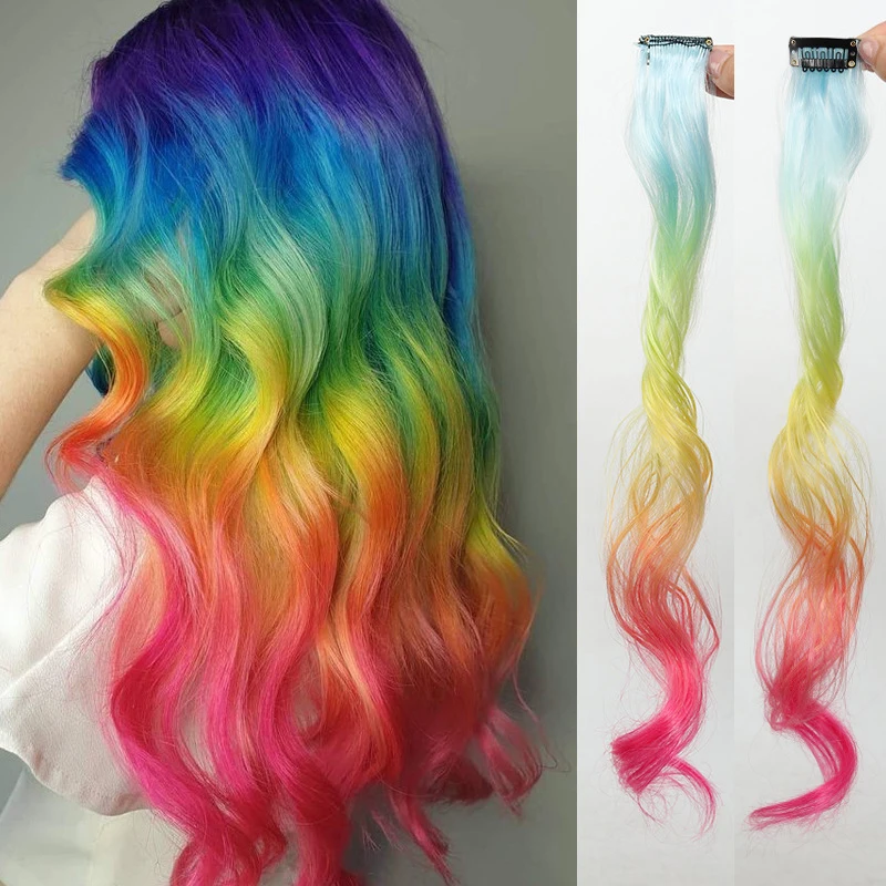 Colorful one-piece long curly hair wig, gradient color ear-hanging dye, invisible one-card color hair piece matching
Colorful one-piece long curly hair wig, gradient color ear-hanging dye, invisible one-card color hair piece matching