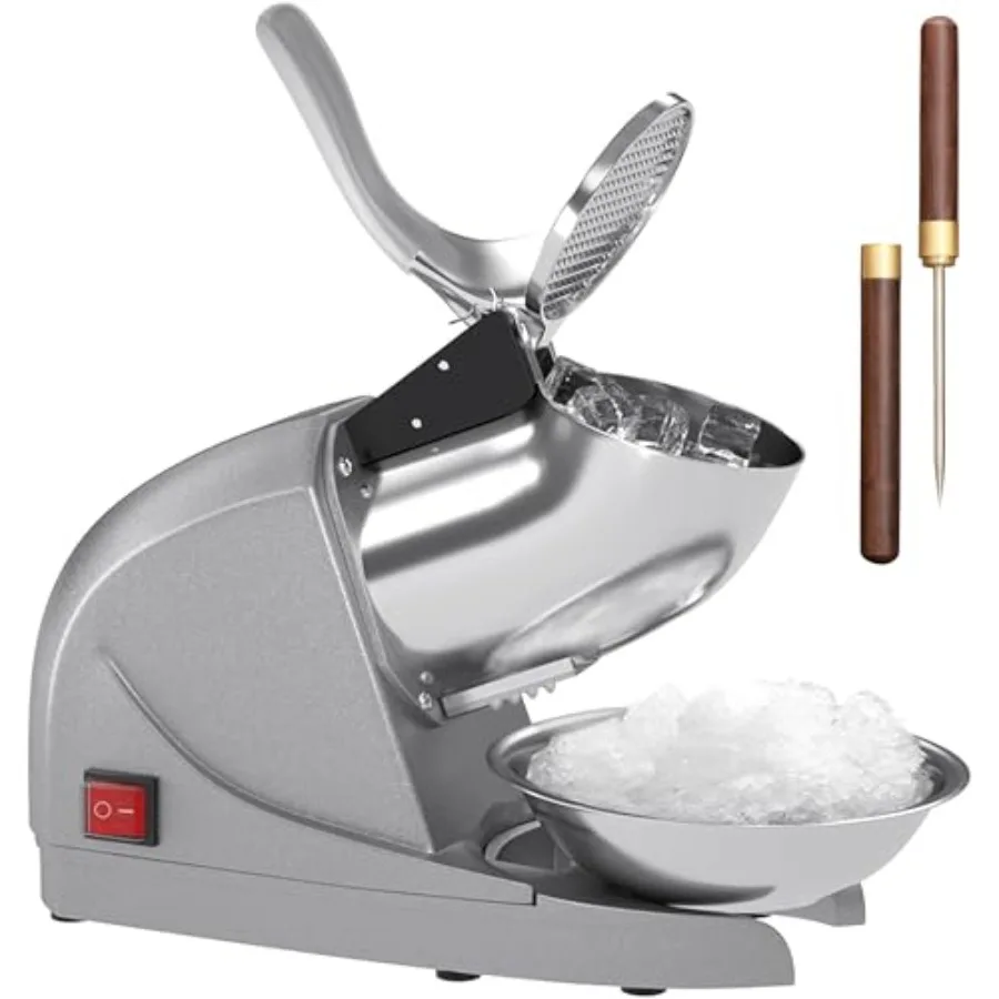 Shaved Ice Machine for Home and Commercial Use, Stainless Steel Silver, 380W Electric 3-Blade Ice Crusher, 286 lb/hr Shaving Ca
Shaved Ice Machine for Home and Commercial Use, Stainless Steel Silver, 380W Electric 3-Blade Ice Crusher, 286 lb/hr Shaving Ca