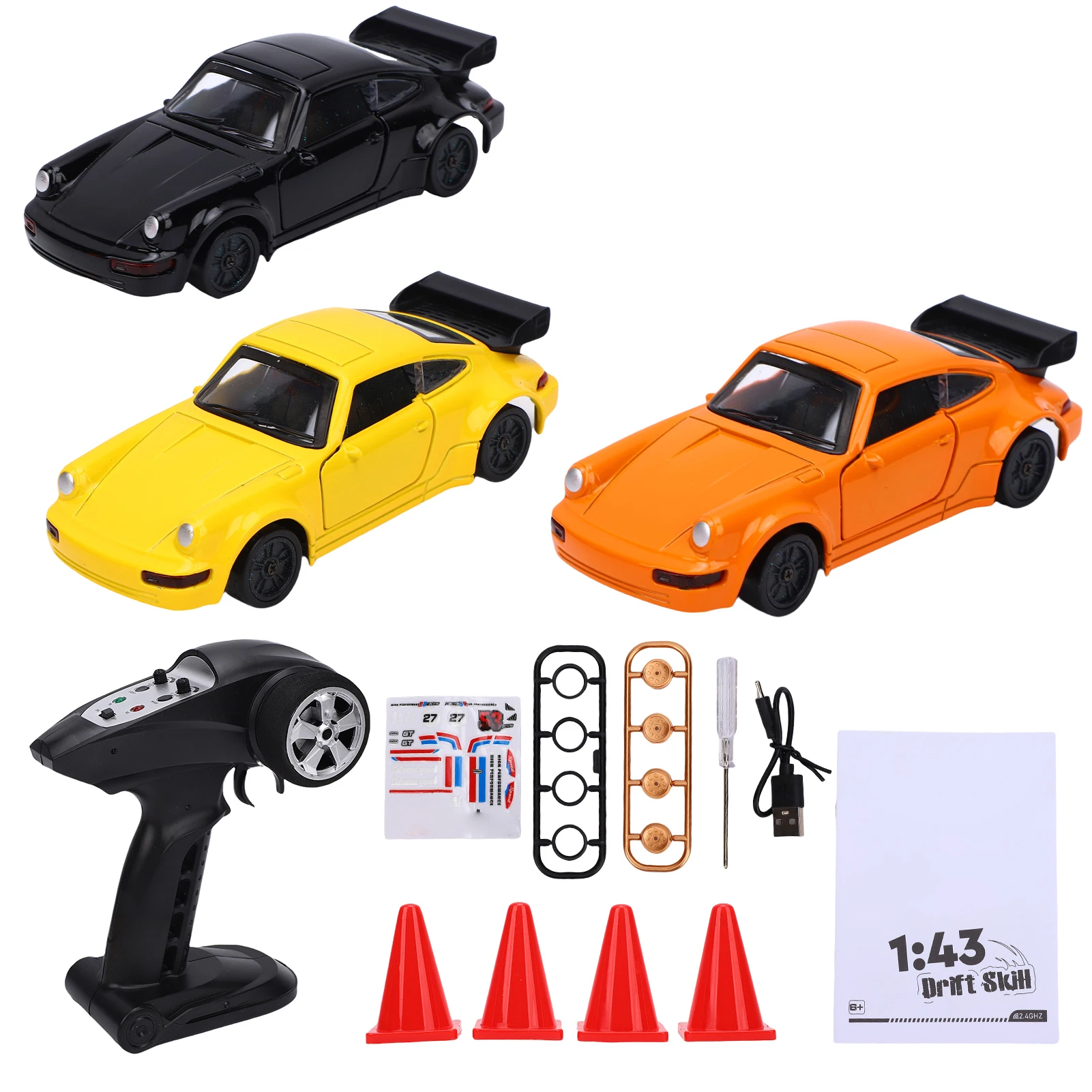 Alloy RC Car 1/43 Scale 2.4GHz Remote Control Drift Racing Car with Gyro and LED Lights 4WD Vehicle Toy for Adults and Kids
Alloy RC Car 1/43 Scale 2.4GHz Remote Control Drift Racing Car with Gyro and LED Lights 4WD Vehicle Toy for Adults and Kids