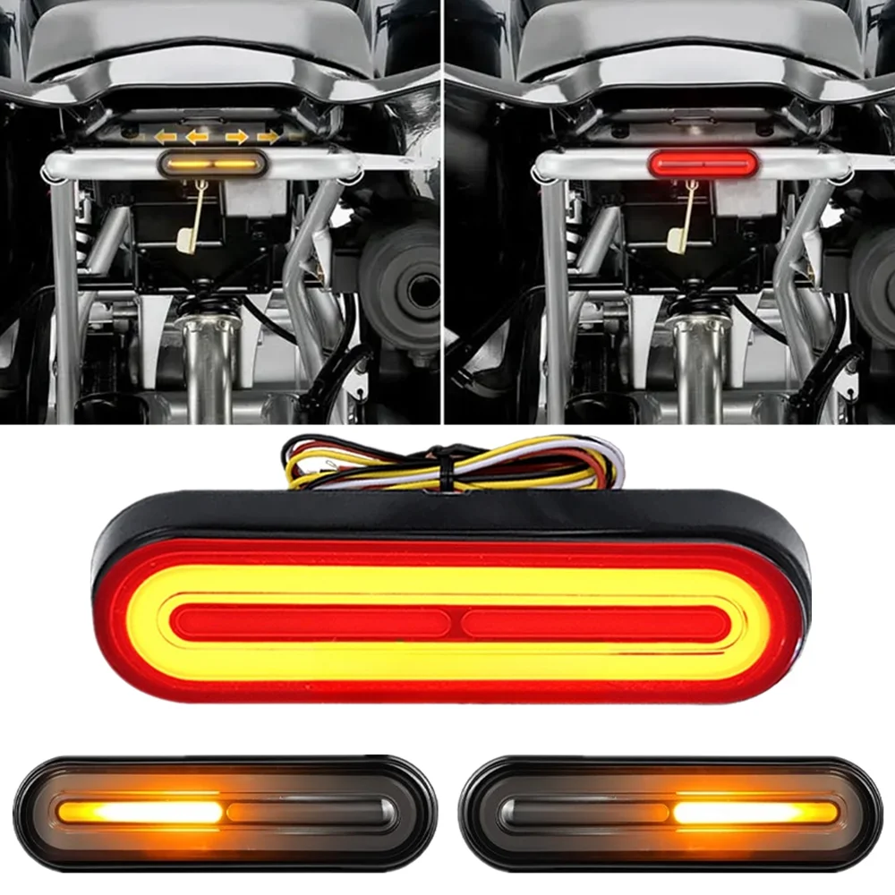60LED Motorcycle Tail Lights 3 in 1 Flowing Sequential Turn Signal Light DRL Stop Brake Light Running lights Taillight for ATV
60LED Motorcycle Tail Lights 3 in 1 Flowing Sequential Turn Signal Light DRL Stop Brake Light Running lights Taillight for ATV