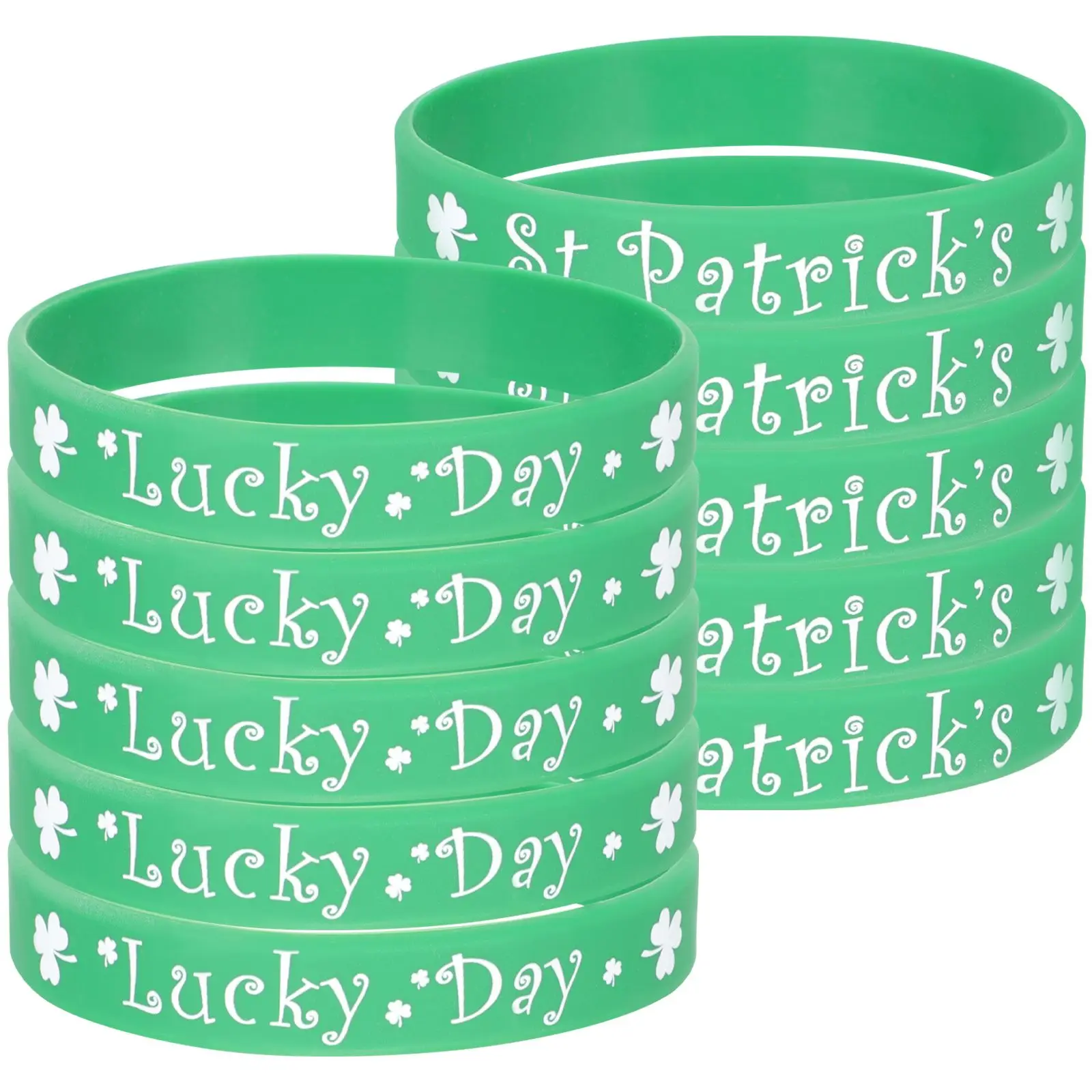 10 Pcs Silicone Bracelets Ireland Party Decorations Green Accessories Wristbands Patrick Gifts Shamrock Hair Ropes
10 Pcs Silicone Bracelets Ireland Party Decorations Green Accessories Wristbands Patrick Gifts Shamrock Hair Ropes