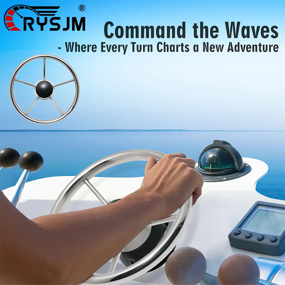 Marine Steering Wheel Stainless Steel For Yacht Boat Shipping Boat Accessories with Black Foam Or Without Foam Or Knob Grip
Marine Steering Wheel Stainless Steel For Yacht Boat Shipping Boat Accessories with Black Foam Or Without Foam Or Knob Grip