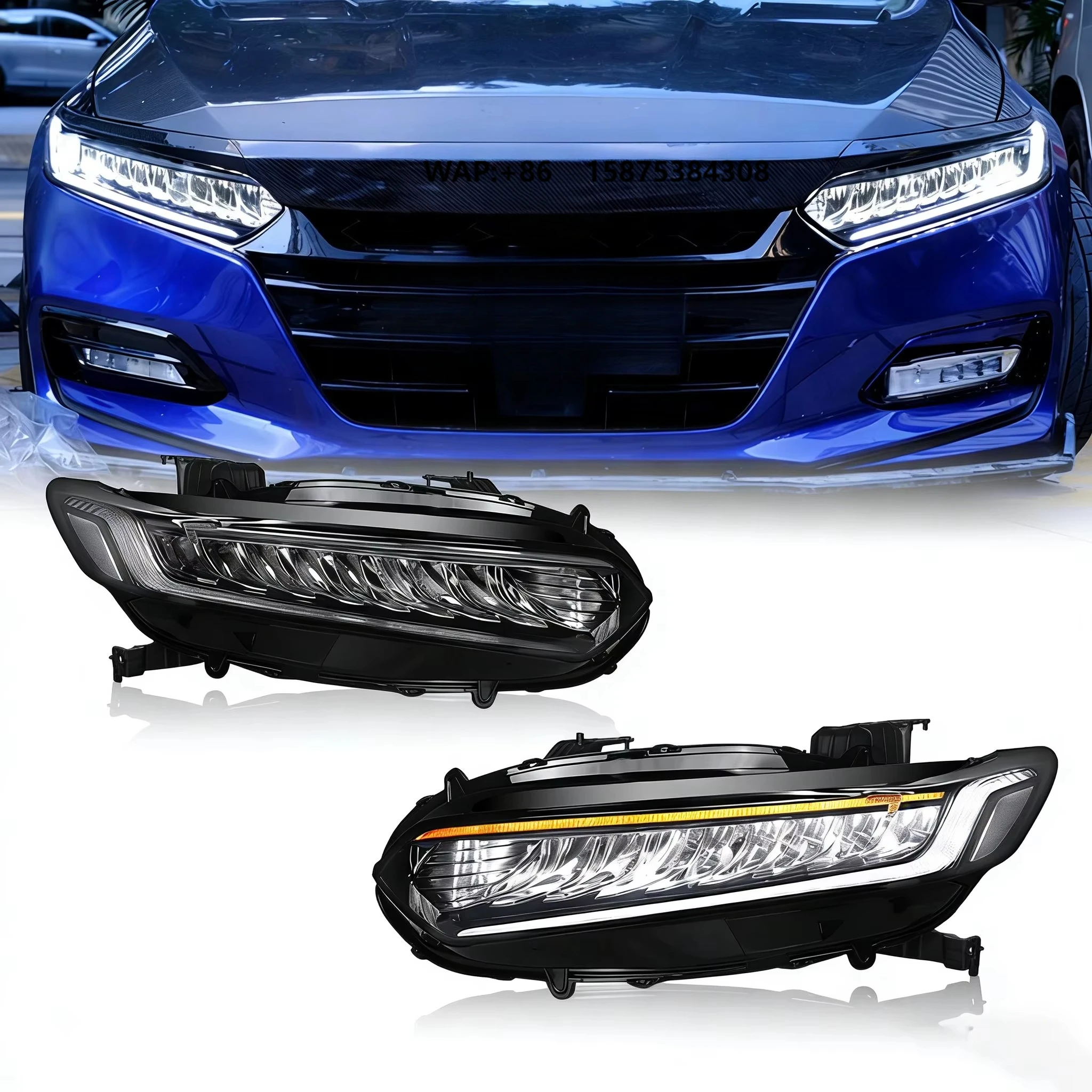 LED Head Lamps for Accord 2018-2022 High Configuration Front Lights Assembly DRL Animation 10th Gen
LED Head Lamps for Accord 2018-2022 High Configuration Front Lights Assembly DRL Animation 10th Gen