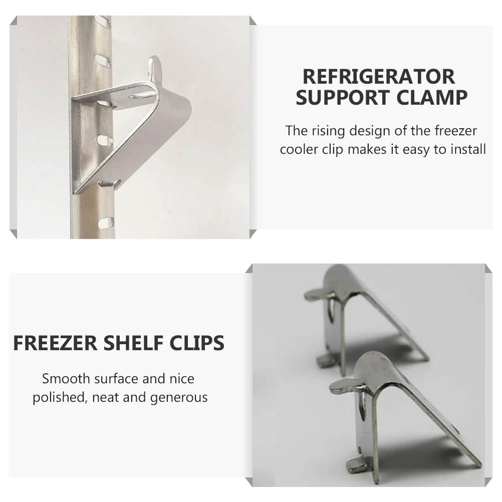 2pcs Stainless Steel Hooks Metal Refrigerator Clamp Cooler Shelf Brace Freezer Support Hooks Shelf Clips Glass Clamp Fixing
2pcs Stainless Steel Hooks Metal Refrigerator Clamp Cooler Shelf Brace Freezer Support Hooks Shelf Clips Glass Clamp Fixing