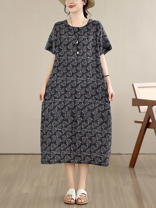 Summer New Cotton Linen Print Loose Artistic Short Sleeve Slimming Casual Thin Dress Women's Short Sleeve Dress Citywalk Lant...
Summer New Cotton Linen Print Loose Artistic Short Sleeve Slimming Casual Thin Dress Women's Short Sleeve Dress Citywalk Lant...