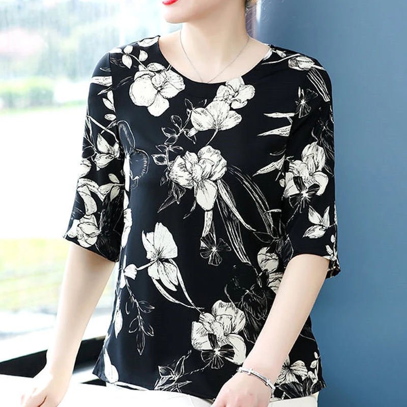 Women's Clothing 2023 New Floral Elegant Fashion Pullovers Loose Round Neck Printing Intellectual Summer Thin Casual T-Shirts
Women's Clothing 2023 New Floral Elegant Fashion Pullovers Loose Round Neck Printing Intellectual Summer Thin Casual T-Shirts