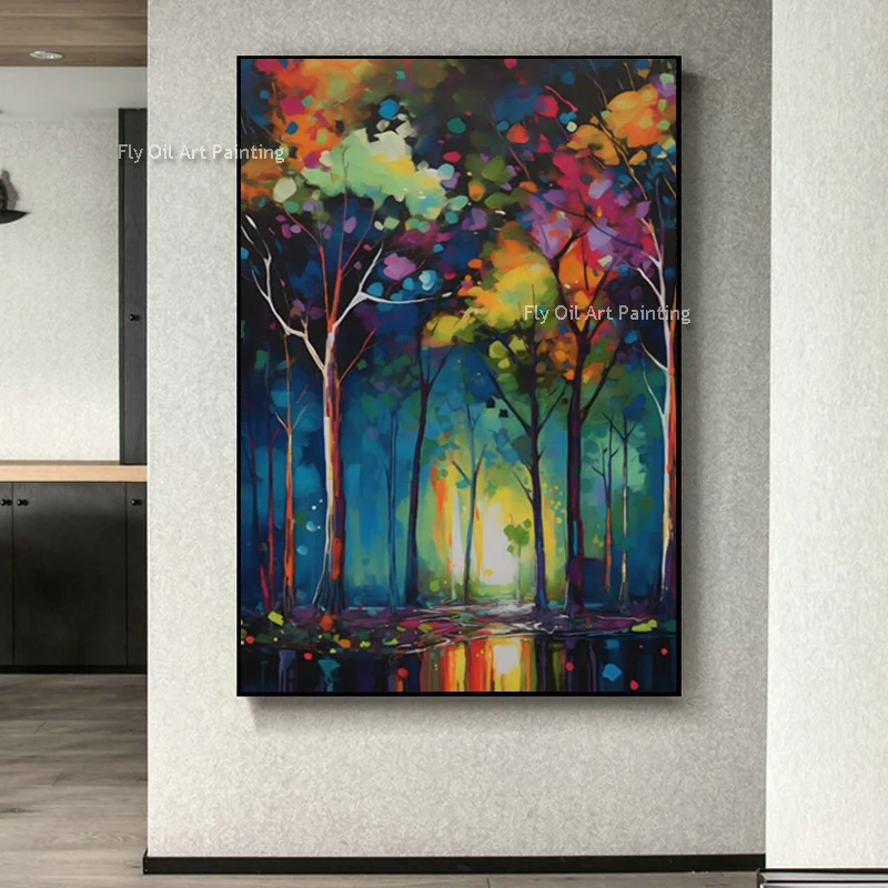 100% Handmade Colorful Tree Oil Painting on Canvas Wall Art Plant Modern Abstract Picture for Living Room Bedroom Home Decor
100% Handmade Colorful Tree Oil Painting on Canvas Wall Art Plant Modern Abstract Picture for Living Room Bedroom Home Decor