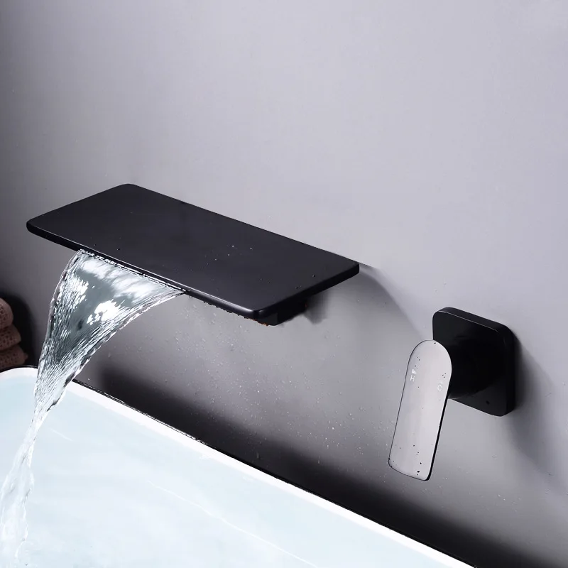 Split Concealed Household Basin Hot and Cold Water Faucet All Copper Black Wall-mounted Washbasin Waterfall Faucet
Split Concealed Household Basin Hot and Cold Water Faucet All Copper Black Wall-mounted Washbasin Waterfall Faucet