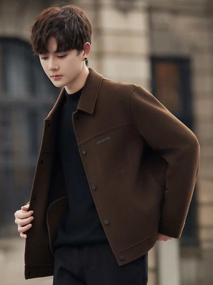 Men's Woolen Coat ort Sle Camere Double-Faced Jaet Thi Winter Faion Spring Autumn New Arrival Korean Sle
Men's Woolen Coat ort Sle Camere Double-Faced Jaet Thi Winter Faion Spring Autumn New Arrival Korean Sle