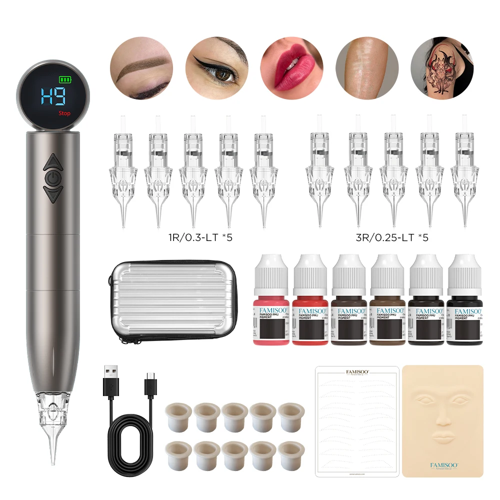 FAMISOO Professional Coreless Tattoo Machine Kit for Permanent Makeup Body Art Lip Eyebrows Tattoo Microblading Machine
FAMISOO Professional Coreless Tattoo Machine Kit for Permanent Makeup Body Art Lip Eyebrows Tattoo Microblading Machine