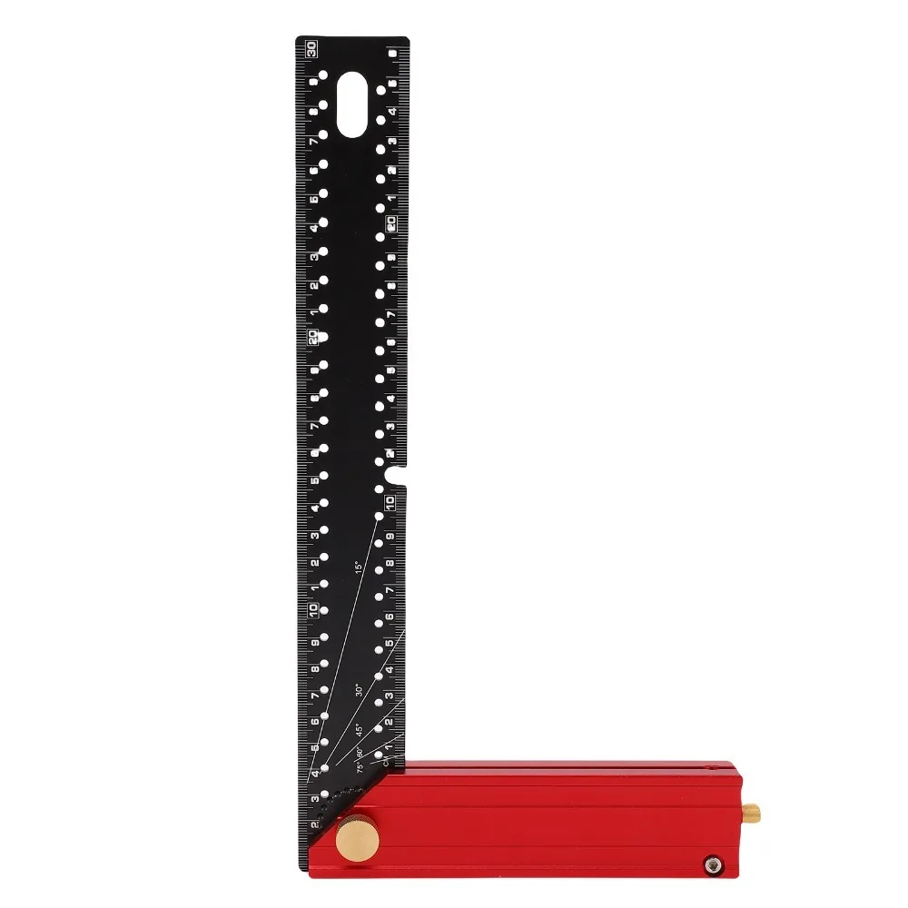 Aluminum Alloy Square Ruler 90 Degree Double Sided Scale L Shaped Ruler 300mm Metric Black Carpenter Square Ruler Engineering
Aluminum Alloy Square Ruler 90 Degree Double Sided Scale L Shaped Ruler 300mm Metric Black Carpenter Square Ruler Engineering