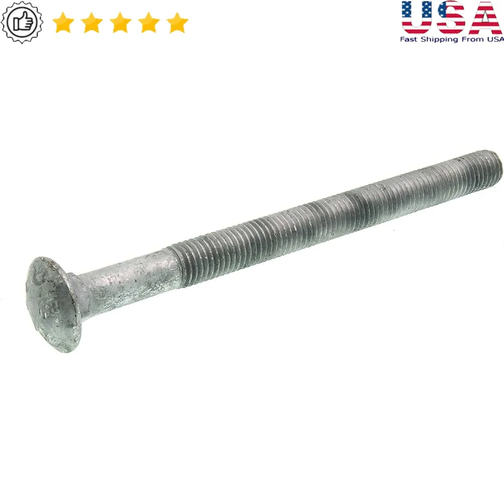 5/8"-11 X 8" Carriage Bolts Hot Dip Galvanized Grade A Square Shoulder 10 Pack Alloy Steel Fasteners
5/8"-11 X 8" Carriage Bolts Hot Dip Galvanized Grade A Square Shoulder 10 Pack Alloy Steel Fasteners
