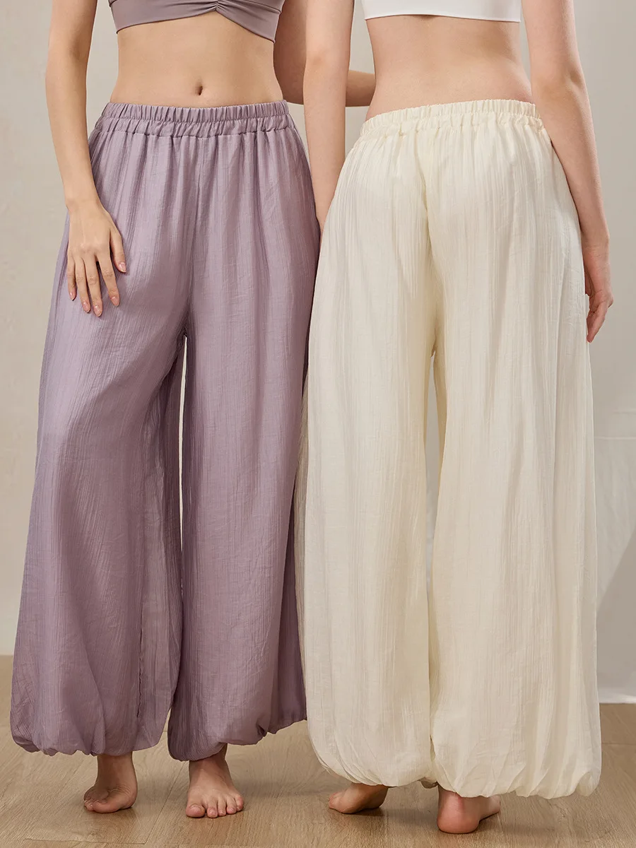 Woman Yoga Loose High Waist Comfortable Solid Color Wide Leg Pants Sports Fitness Dancing Training Lantern Pants Casual Trousers
Woman Yoga Loose High Waist Comfortable Solid Color Wide Leg Pants Sports Fitness Dancing Training Lantern Pants Casual Trousers
