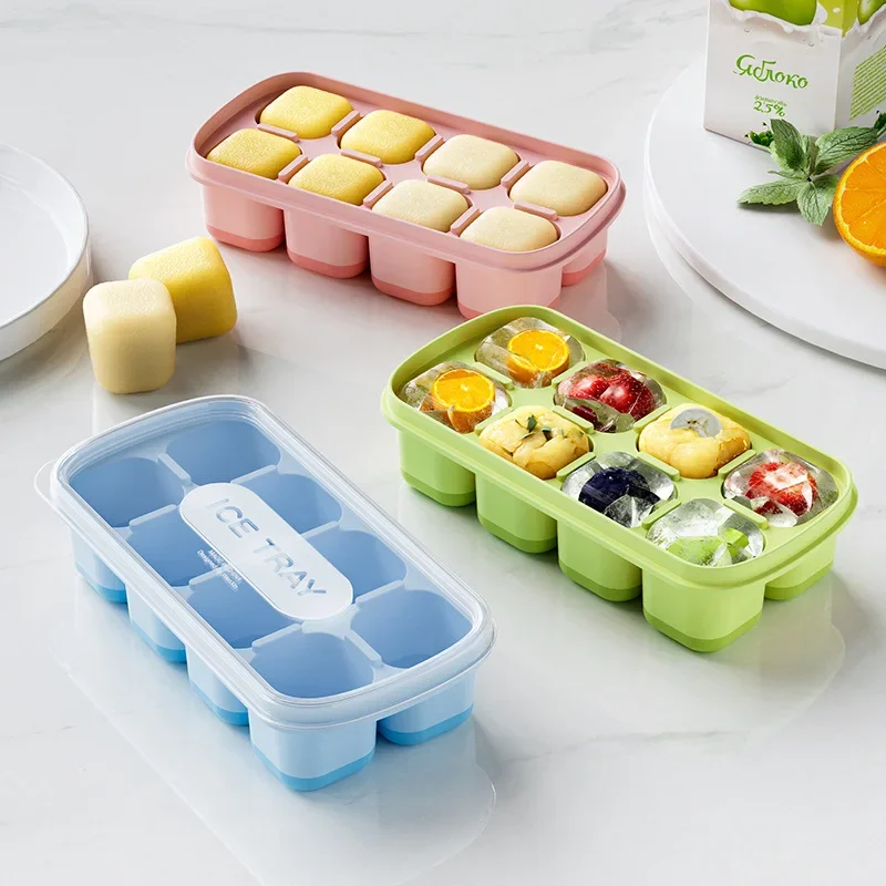 8 Grids Silicone Ice Cube Tray with Lid Reusable Ice Mold Kitchen Bar Tools Square Ice Cube Mould for Whisky Cold Drink
8 Grids Silicone Ice Cube Tray with Lid Reusable Ice Mold Kitchen Bar Tools Square Ice Cube Mould for Whisky Cold Drink