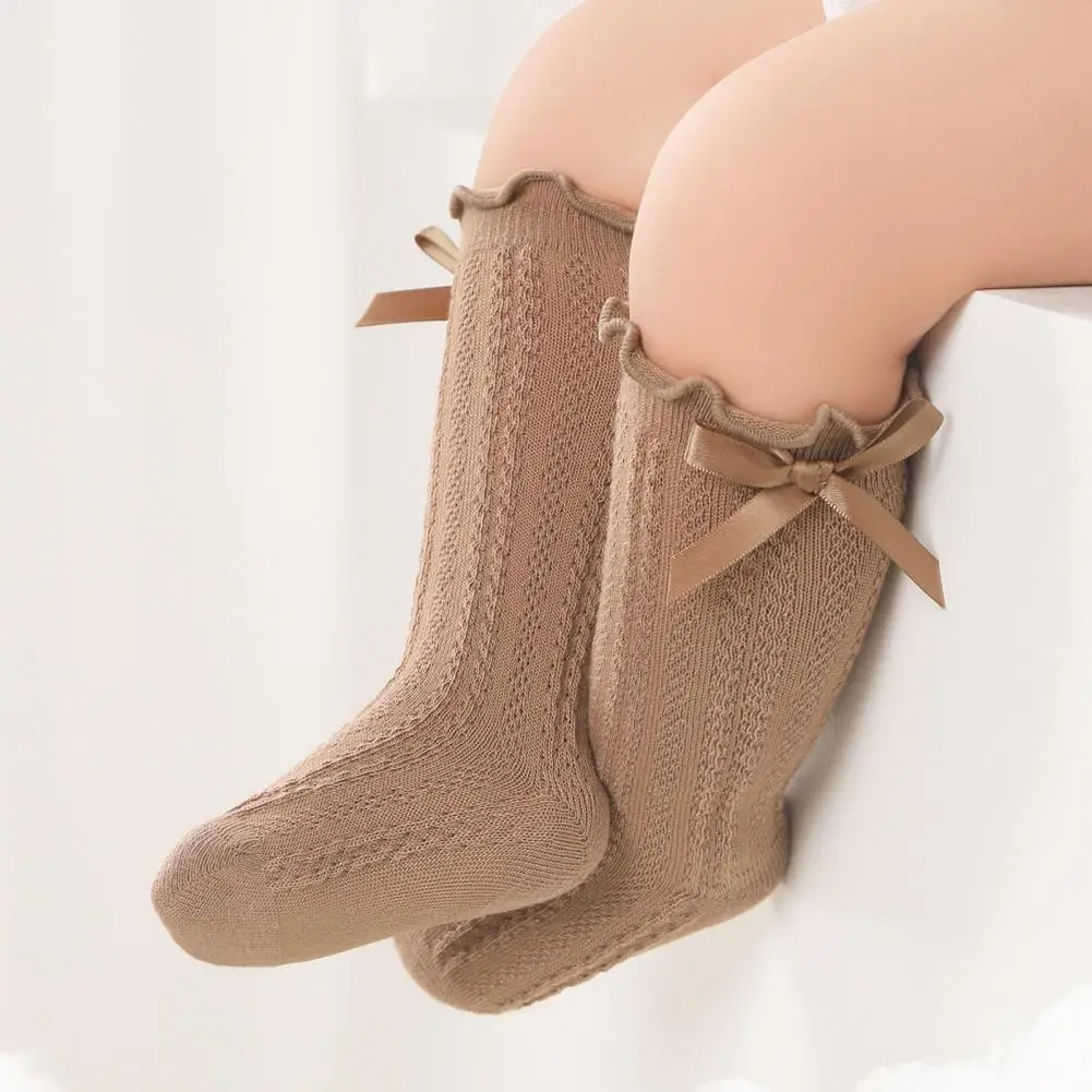 Summer Baby Girl Seamless Crew Socks With Bownot Breathable Cotton Mesh Socks Soft Cute Solid Color Socks for Newborns
Summer Baby Girl Seamless Crew Socks With Bownot Breathable Cotton Mesh Socks Soft Cute Solid Color Socks for Newborns