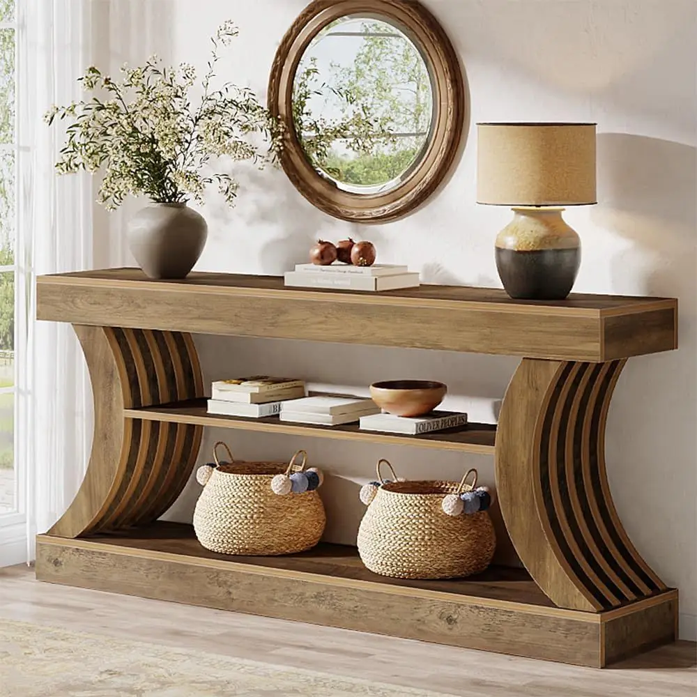 70.9-Inch Long Farmhouse Entryway Console Table with Storage, 3-Tier Wooden Couch Table Behind Sofa, Rustic Brown
70.9-Inch Long Farmhouse Entryway Console Table with Storage, 3-Tier Wooden Couch Table Behind Sofa, Rustic Brown