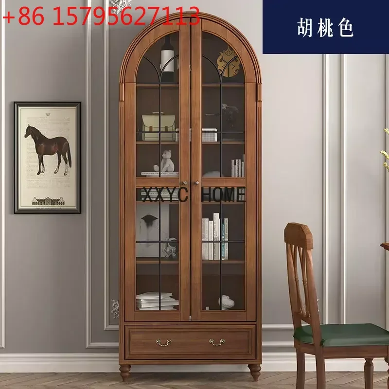 Книжный шкаф из массива дерева в американском архитектурном стиле, ретро, с французскими стеклянными дверцами, пылезащитный
Книжный шкаф из массива дерева в американском архитектурном стиле, ретро, с французскими стеклянными дверцами, пылезащитный