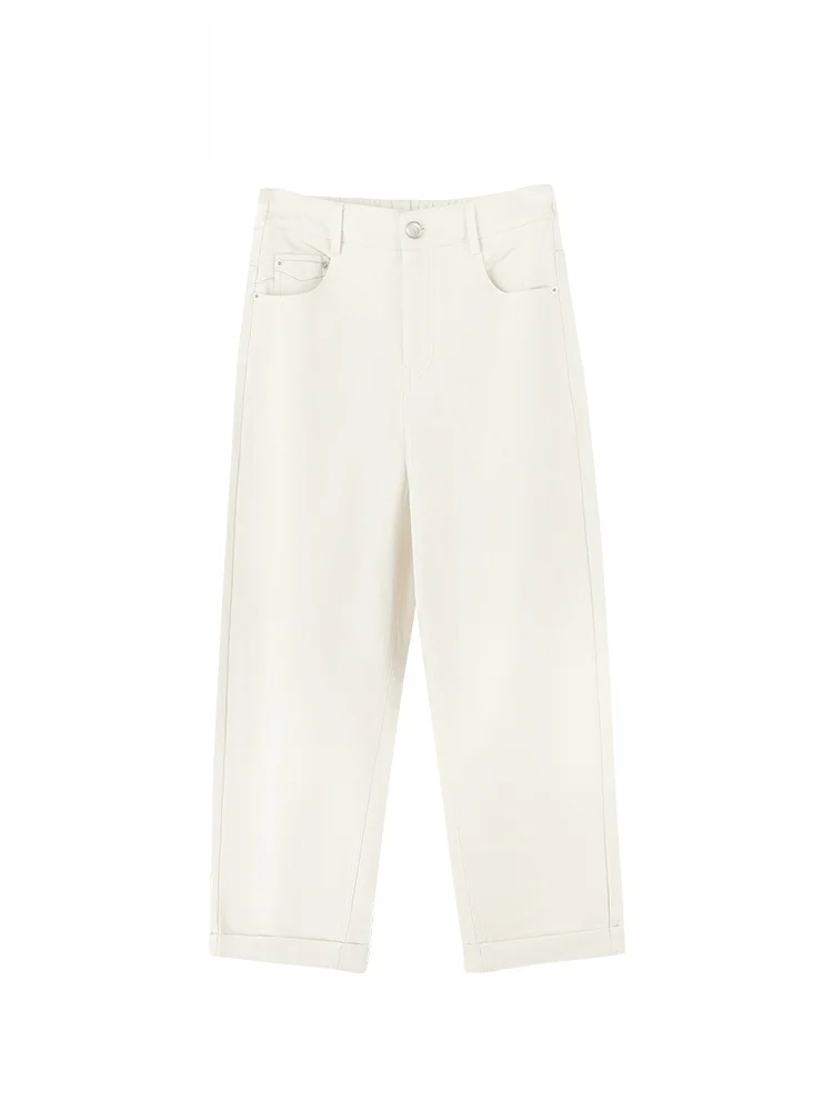 GOFAR White High Waist Straight Leg Jeans Women's Spring Faionable Wide Leg Pants Casual Sle Zipper Fly Long Trousers
GOFAR White High Waist Straight Leg Jeans Women's Spring Faionable Wide Leg Pants Casual Sle Zipper Fly Long Trousers