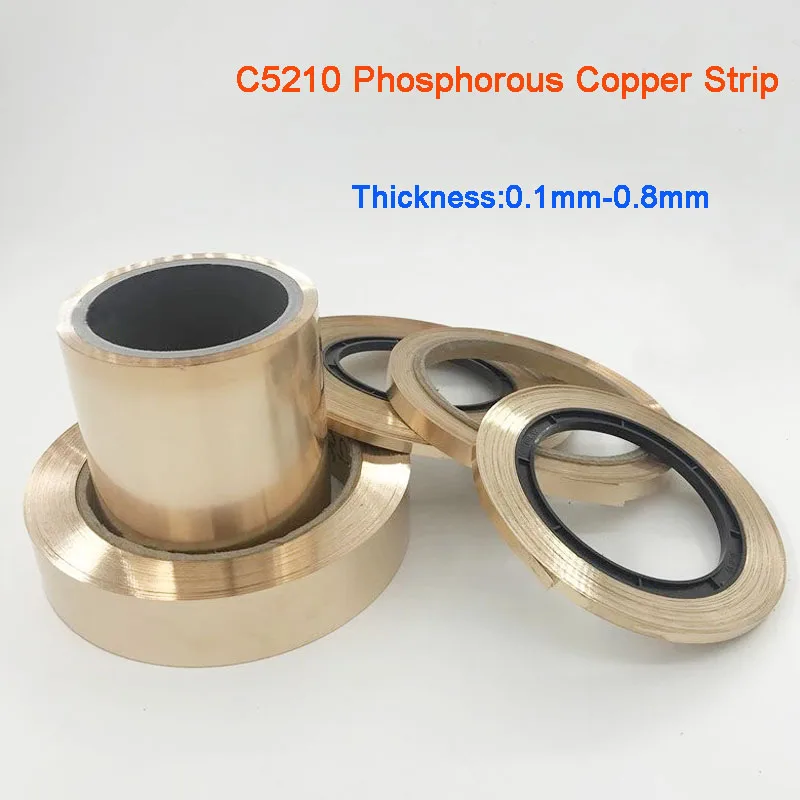 1Meter C5210 Phosphorous Copper Strip Tin Foil Phosphor Bronze Copper Tape Foil Sheet Width 5/10/15/20/30/40/50/100mm
1Meter C5210 Phosphorous Copper Strip Tin Foil Phosphor Bronze Copper Tape Foil Sheet Width 5/10/15/20/30/40/50/100mm
