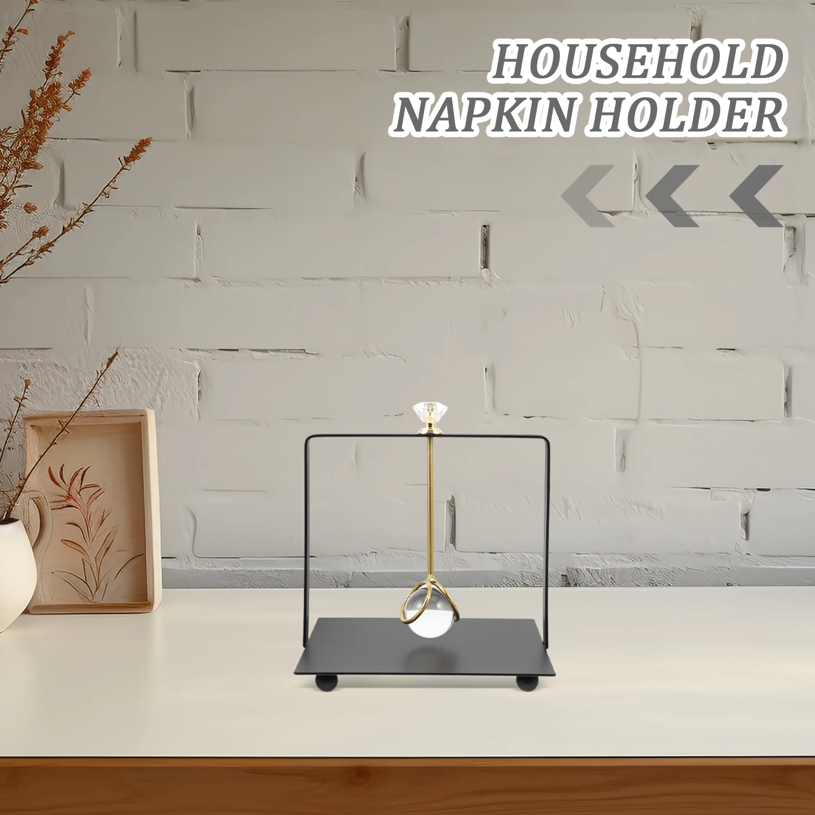 Wrought Iron Crystal Ball Ornament Napkin Holder Black Metal Standing Dispenser Freestanding Tissue Rack for Kitchen Dining
Wrought Iron Crystal Ball Ornament Napkin Holder Black Metal Standing Dispenser Freestanding Tissue Rack for Kitchen Dining