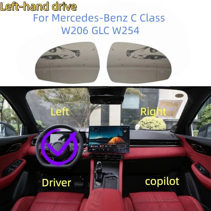 For Mercedes-Benz C Class W206 2022-2025 GLC W254 2023-2025 Heated Blind Spot Rear View Mirror Glass
For Mercedes-Benz C Class W206 2022-2025 GLC W254 2023-2025 Heated Blind Spot Rear View Mirror Glass