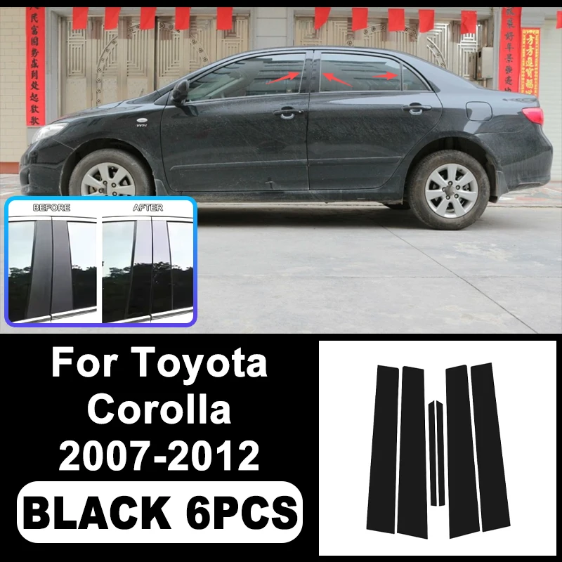 For Toyota Corolla 2007-2012 B/C Pillar Stickers - PC Window Decorative Trim for Middle Pillar,Car Exterior Accessories 2008
For Toyota Corolla 2007-2012 B/C Pillar Stickers - PC Window Decorative Trim for Middle Pillar,Car Exterior Accessories 2008