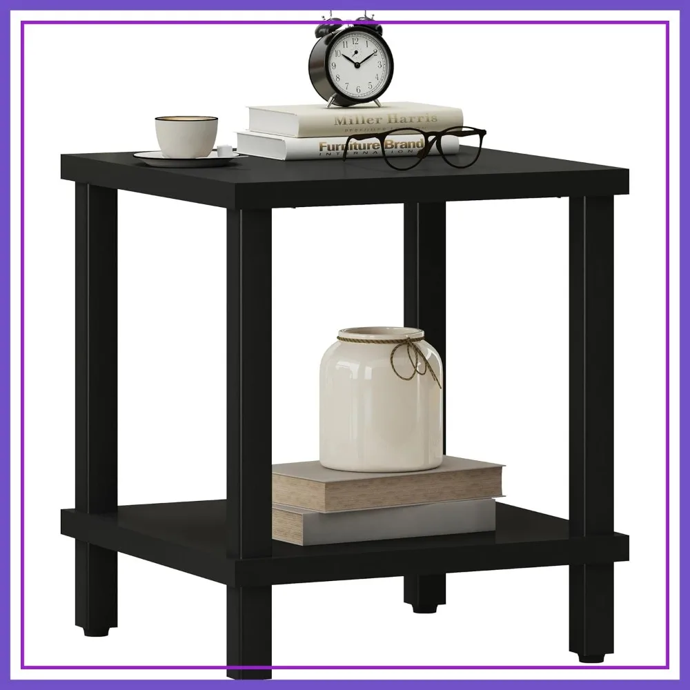 Large End Table Square Side Table Modern Sofa Table 20 Inch Industrial Coffee Table NightStand with 2-Tier Storage Shelf for Living Room Bedroom Black
Large End Table Square Side Table Modern Sofa Table 20 Inch Industrial Coffee Table NightStand with 2-Tier Storage Shelf for Living Room Bedroom Black