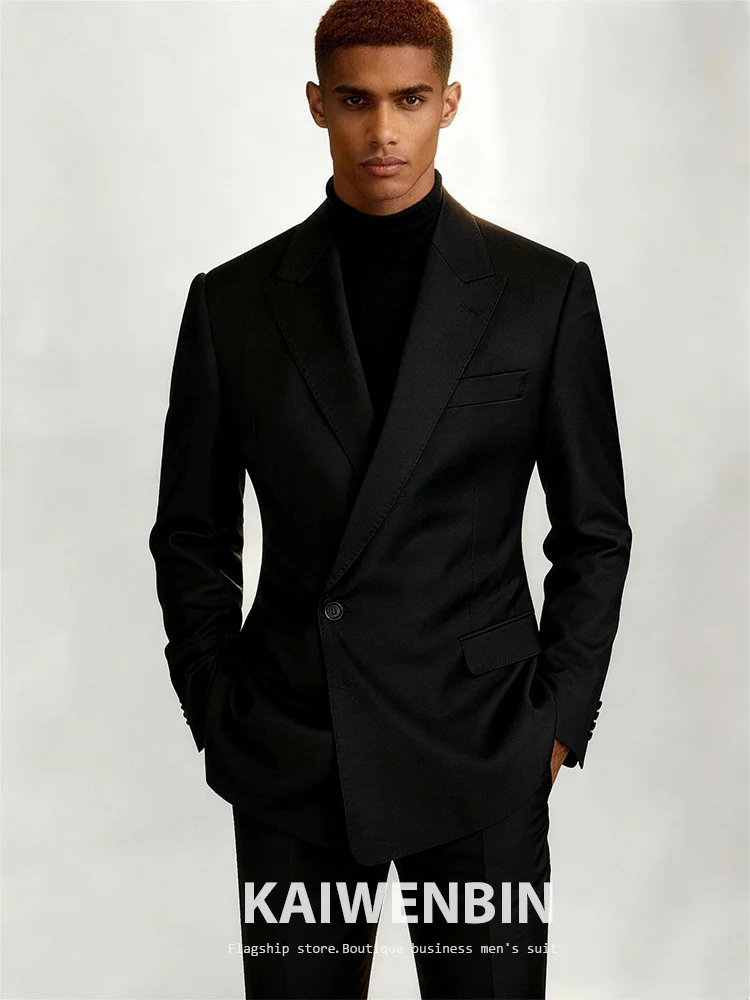 Мужской костюм-двойка из 100% шерсти, полуподкладочный, с острыми лацканами, на одной пуговице, модный, легкий люкс, на заказ, для банкета, жениха, свадьбы
Мужской костюм-двойка из 100% шерсти, полуподкладочный, с острыми лацканами, на одной пуговице, модный, легкий люкс, на заказ, для банкета, жениха, свадьбы