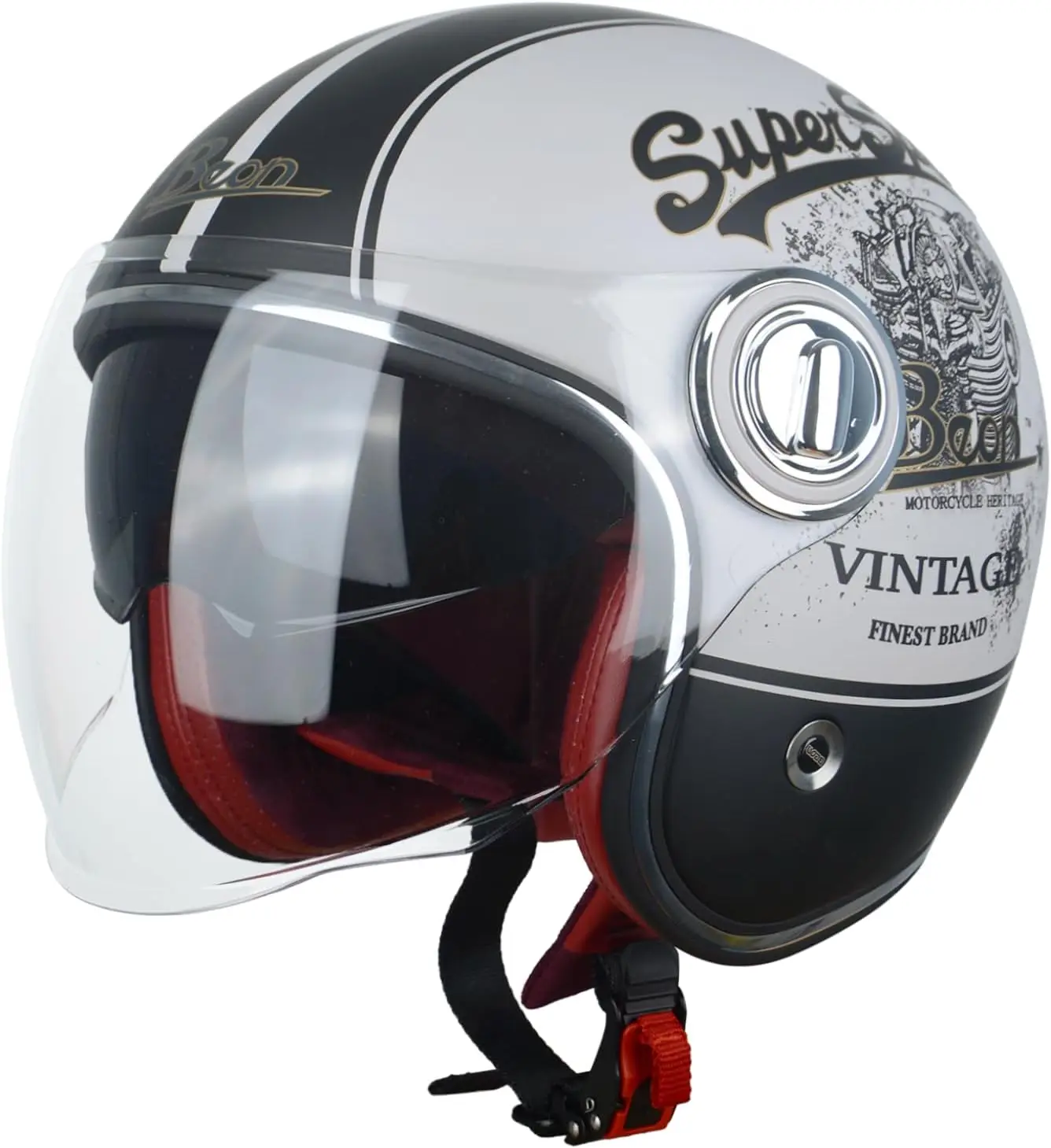 Open Face Motorcycle Helmet for Adults, DOT Approved,Moped 3/4 Half Vespa Vintage Helmet with Dual Visors for Men and Women
Open Face Motorcycle Helmet for Adults, DOT Approved,Moped 3/4 Half Vespa Vintage Helmet with Dual Visors for Men and Women
