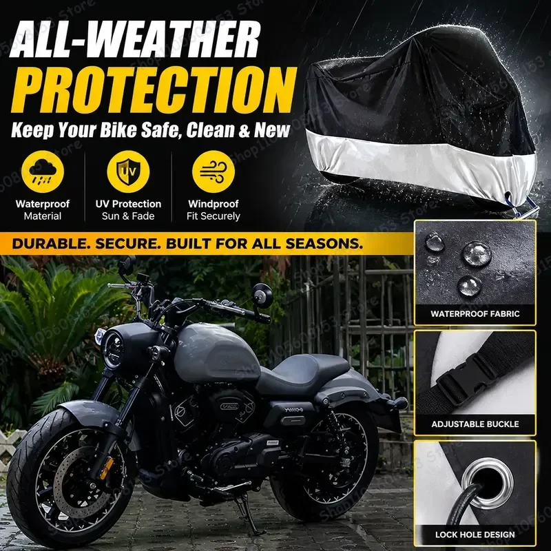 For JONWAY V400 Motorcycle Cover Waterproof Dustproof UV Resistant All Weather Outdoor Indoor Scooter Bike Protection Cover
For JONWAY V400 Motorcycle Cover Waterproof Dustproof UV Resistant All Weather Outdoor Indoor Scooter Bike Protection Cover