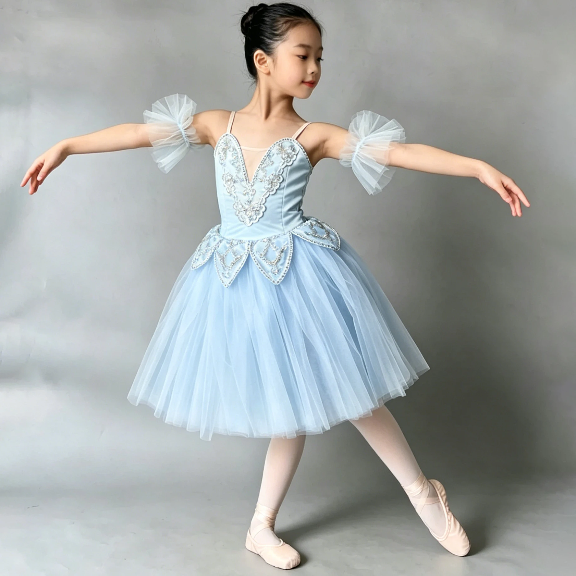 Professional Elegant Gauzy Ballet Dress Slip Embroidery Velvet Patchwork Ballerina Party Dress Children Girl Dance Costumes
Professional Elegant Gauzy Ballet Dress Slip Embroidery Velvet Patchwork Ballerina Party Dress Children Girl Dance Costumes