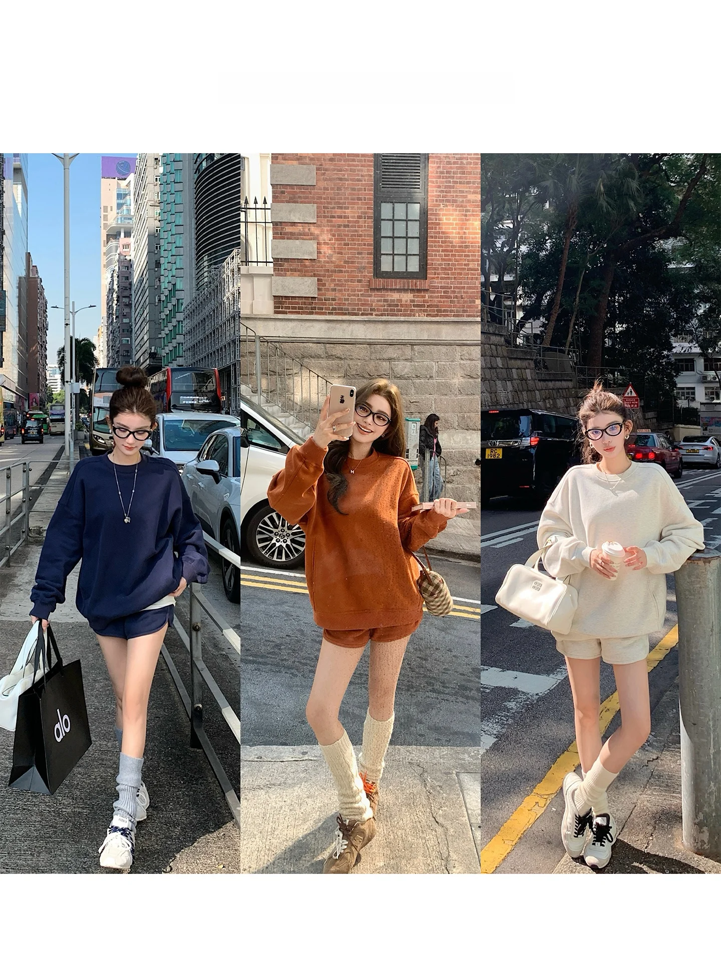 Orange Cotton Sweatshirt Elastic Waist Shorts Women's Casual Fashion Set round Neck Long Sleeve Winter Spring Season Adult
Orange Cotton Sweatshirt Elastic Waist Shorts Women's Casual Fashion Set round Neck Long Sleeve Winter Spring Season Adult