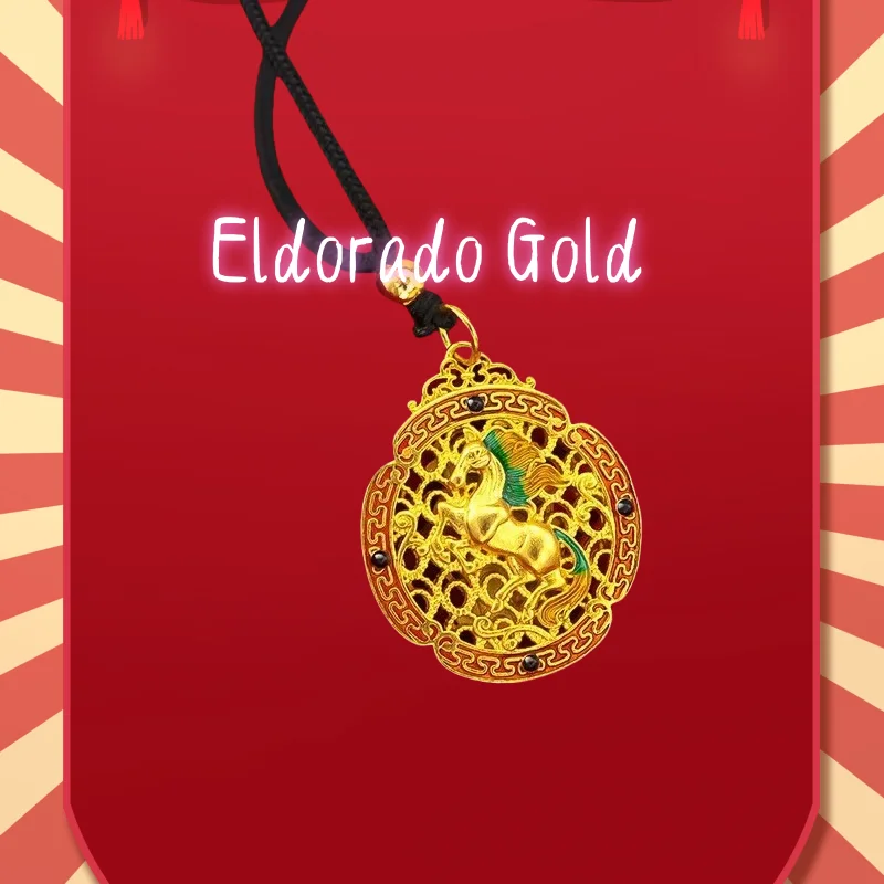 2025 9999 Real Gold 24K Tianguan Blessing Series Ethnic Style Burning Blue Horse Success Pendant Men's and Women's Horse Tags 
2025 9999 Real Gold 24K Tianguan Blessing Series Ethnic Style Burning Blue Horse Success Pendant Men's and Women's Horse Tags