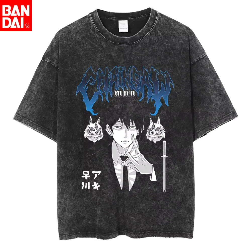 Chainsaw Man Aki Hayakawa Metal Font & Fox Devil Vintage Wash Print T Shirt Men 2026 Summer Black Oversized Tee Anime Streetwear
Chainsaw Man Aki Hayakawa Metal Font & Fox Devil Vintage Wash Print T Shirt Men 2026 Summer Black Oversized Tee Anime Streetwear