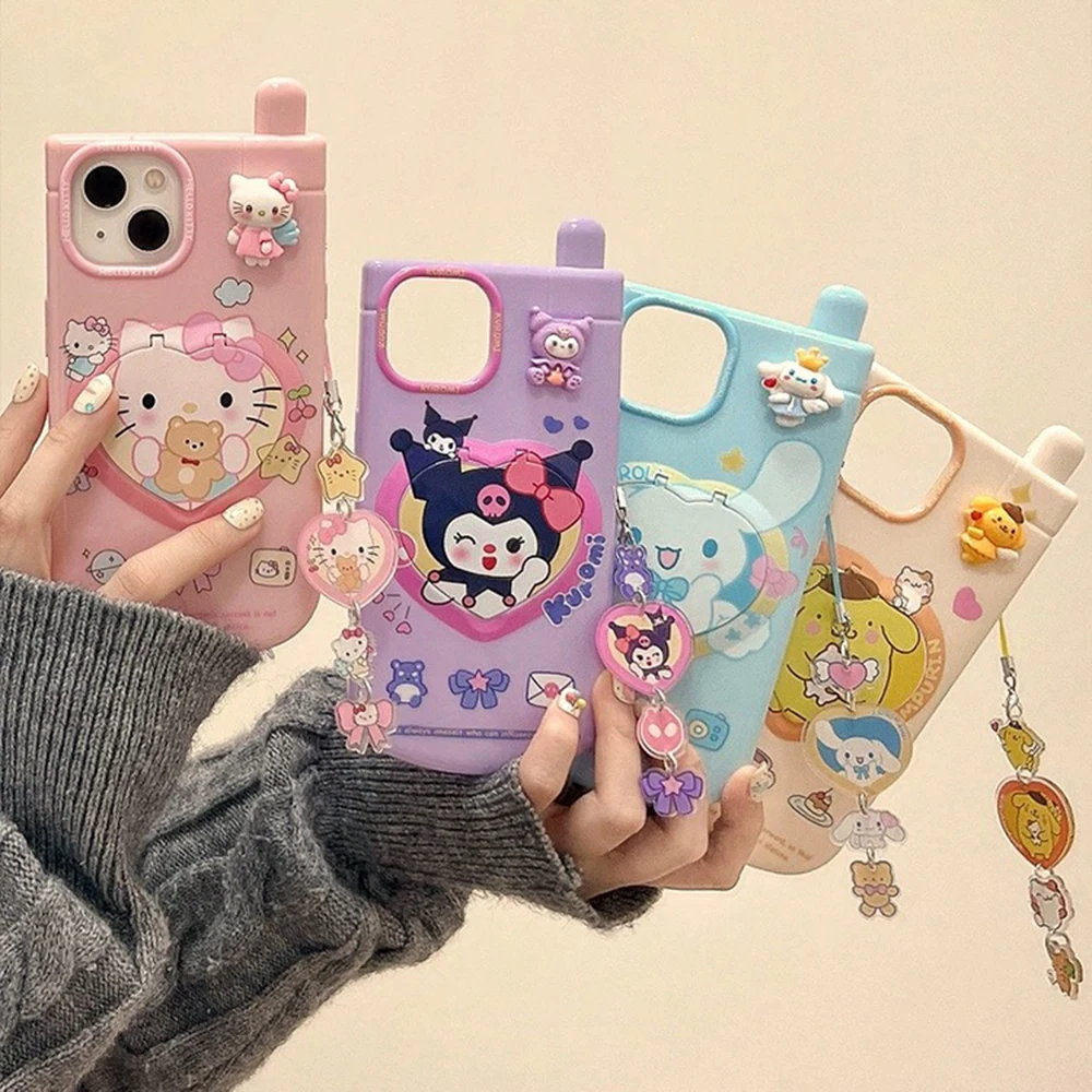 Kawaii Hello Kitty Cinnamoroll Pompom Purin with Mirror Phone Case for IPhone 16 15 14 13 12 11 Pro Max Anti-fall Cover Gift
Kawaii Hello Kitty Cinnamoroll Pompom Purin with Mirror Phone Case for IPhone 16 15 14 13 12 11 Pro Max Anti-fall Cover Gift