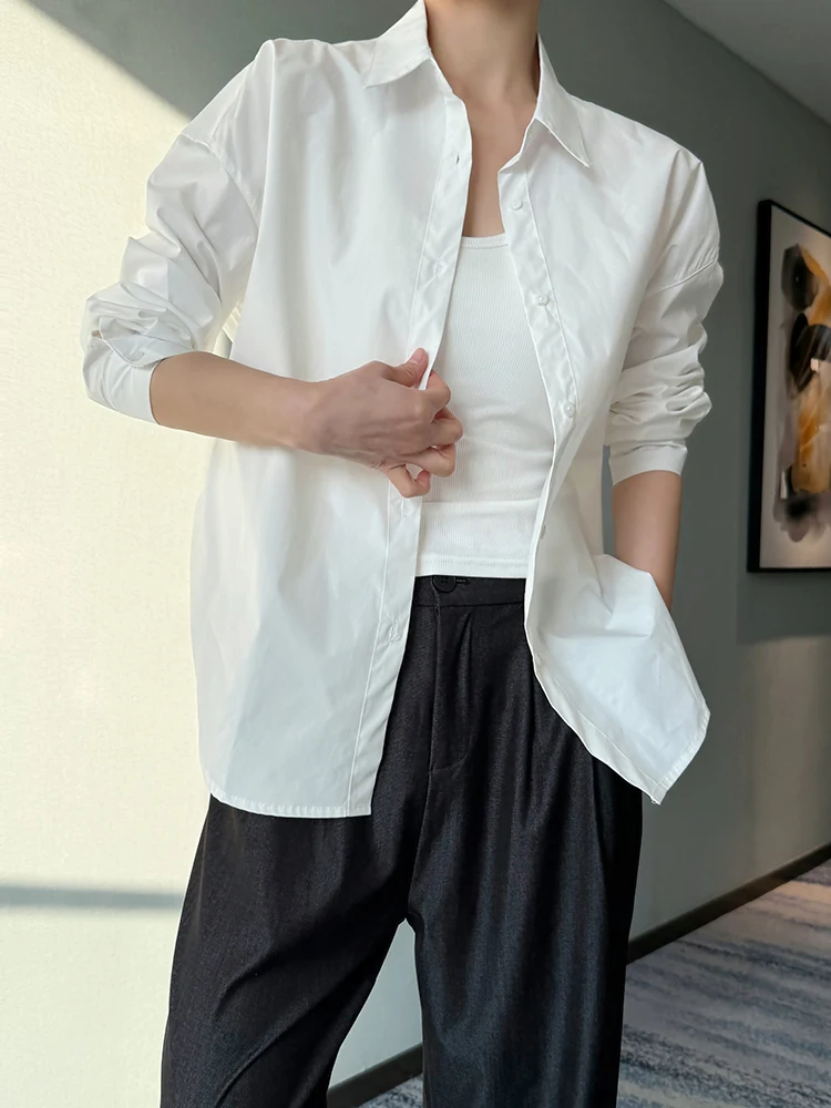 ANGJIA Весенняя белая повседневная свободная женская рубашка с отложным воротником, универсальная верхняя одежда для многослойных образов, стандартный крой, длинный рукав, на пуговицах
ANGJIA Весенняя белая повседневная свободная женская рубашка с отложным воротником, универсальная верхняя одежда для многослойных образов, стандартный крой, длинный рукав, на пуговицах