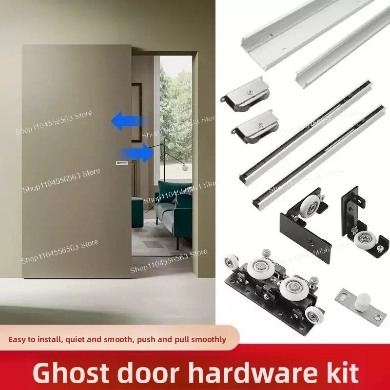 Hardware Trackless Ghost Door Hardware Kitchen Bedroom Sliding Invisible Two-way Buffer Sliding Door Rail Slide Accessories
Hardware Trackless Ghost Door Hardware Kitchen Bedroom Sliding Invisible Two-way Buffer Sliding Door Rail Slide Accessories