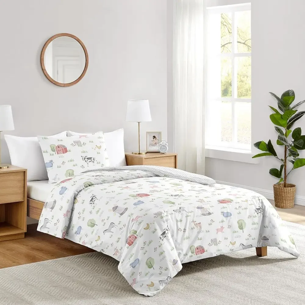 2-Piece Twin Comforter Set for Kids: Watercolor Animal Bedding with Blanket & Pillow Sham
2-Piece Twin Comforter Set for Kids: Watercolor Animal Bedding with Blanket & Pillow Sham